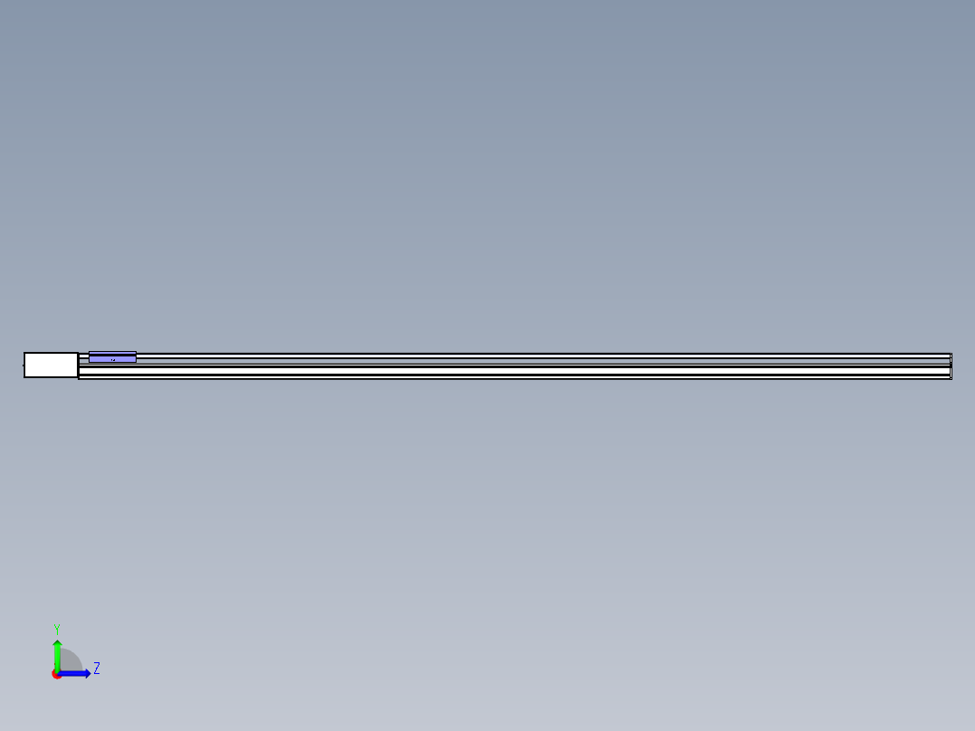 同步带滑台-半封闭B17H-L50-S2700-L-P75-D3左视图