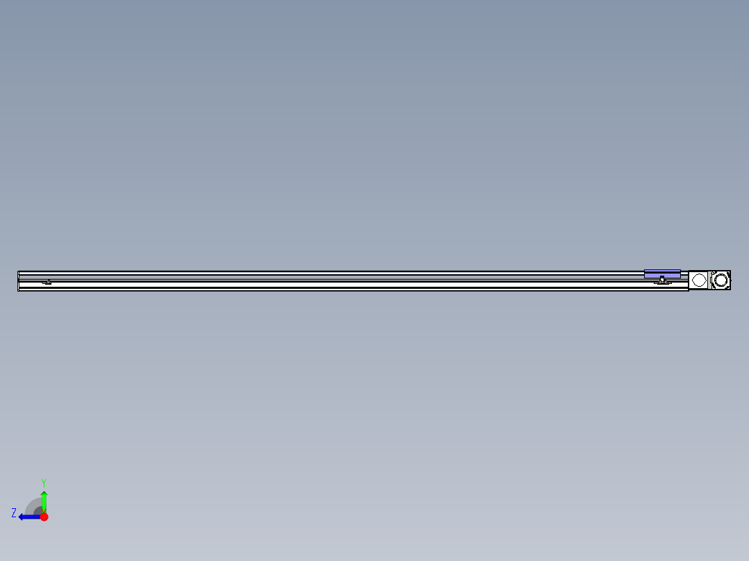 同步带滑台-半封闭B17H-L50-S2700-L-P75-D3右视图