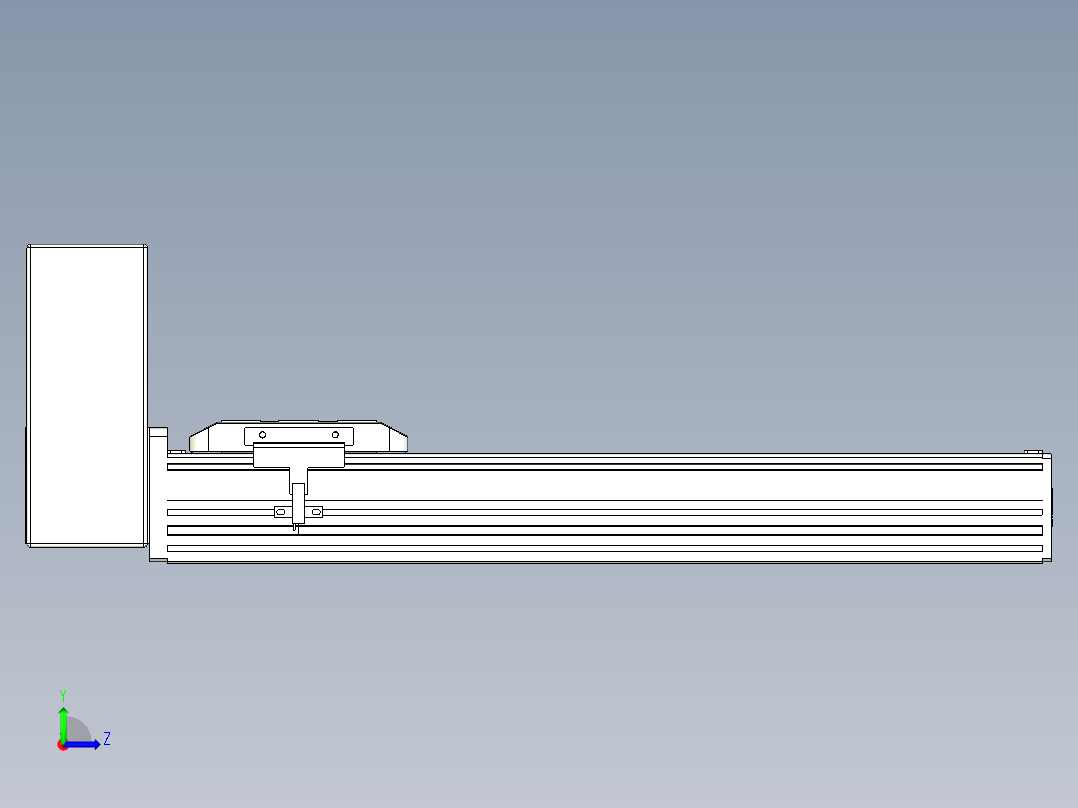 同步带全封闭直线模组TPA-HCB-85D-90-L300-RU-C-P20-N3左视图