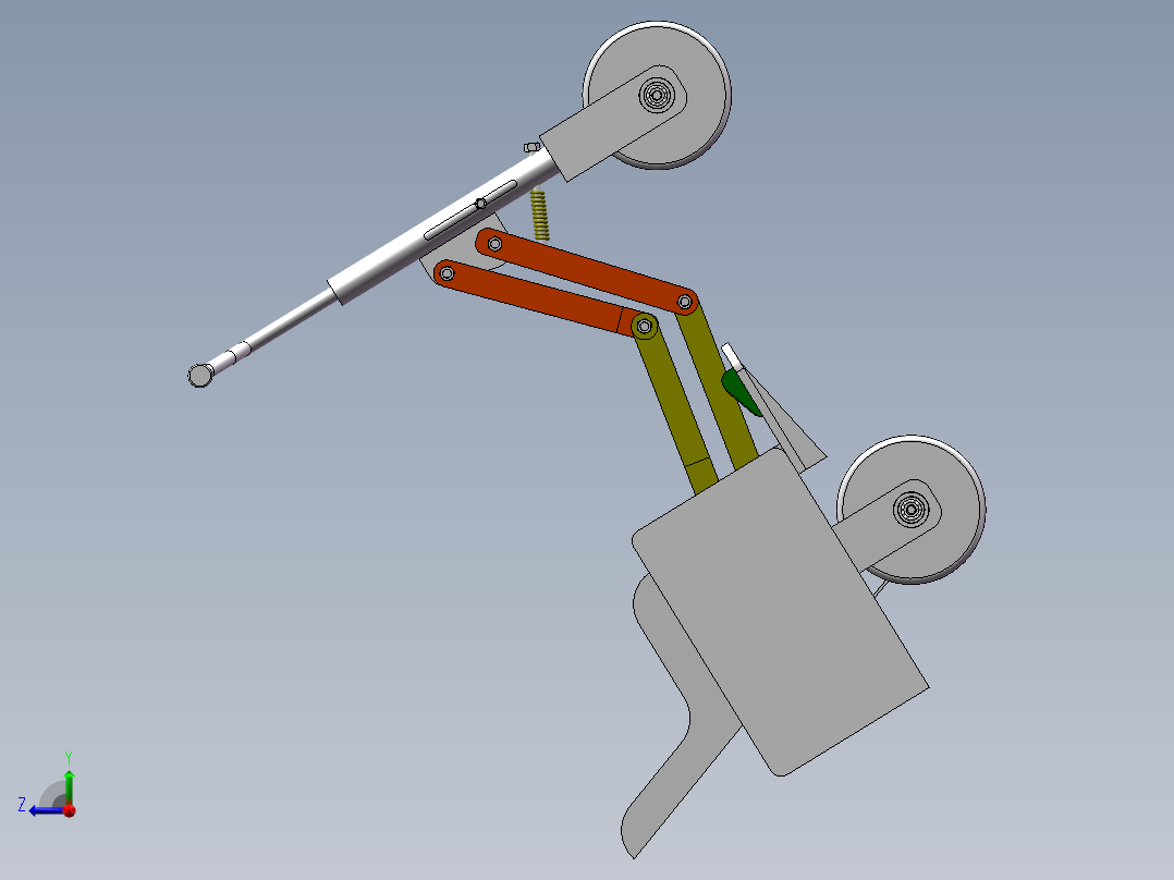 Q074-可折叠儿童电动车的设计【三维SolidWorks和proe】右视图