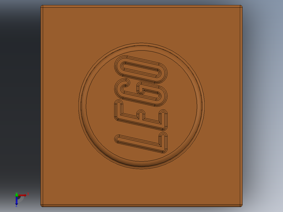 乐高套装 4421基本积木-4713805 - 3005 Bright Orange Brick 1 x 1.SLDPRT俯视图