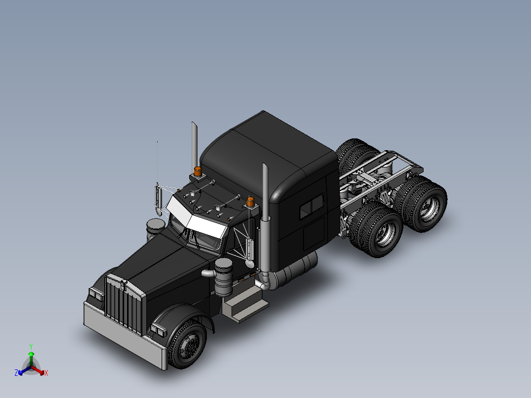 18号图--卡车+底盘6x4 SW STP IGS正等轴测图