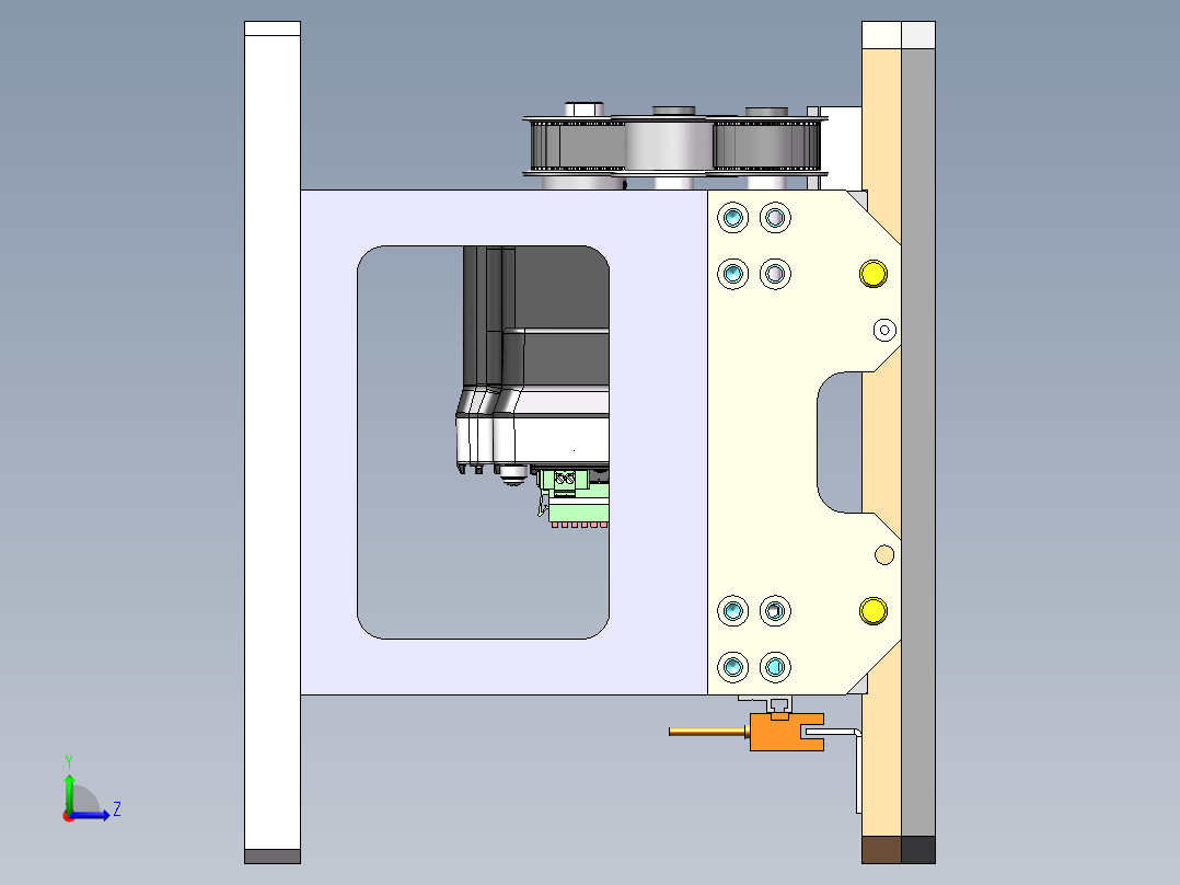 缓冲储料机构左视图