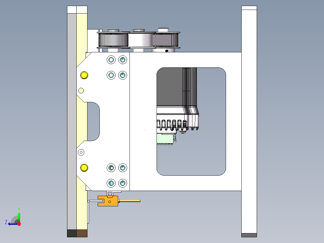缓冲储料机构右视图