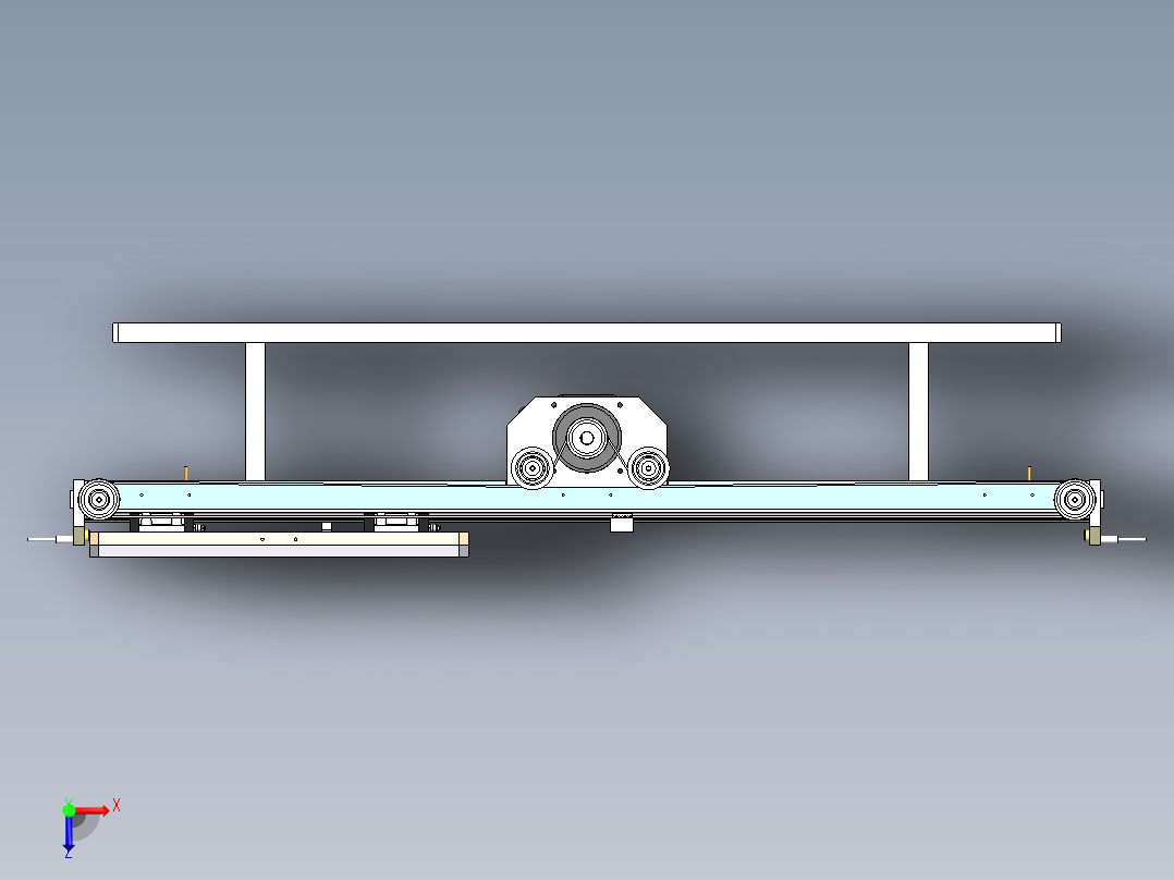 缓冲储料机构俯视图