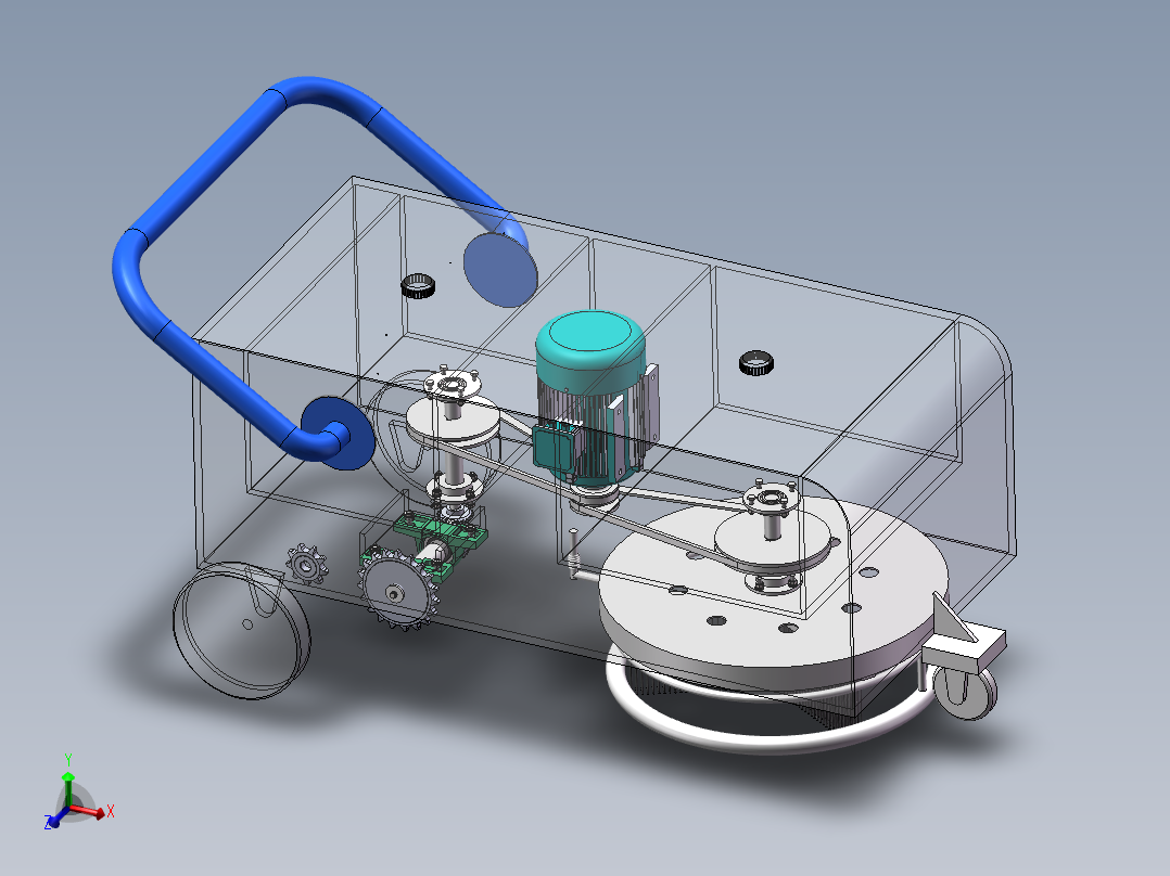 地毯清洗机设计（含三维图SW+cad+说明书）