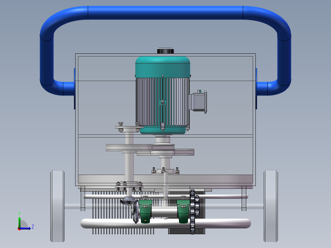 地毯清洗机设计（含三维图SW+cad+说明书）左视图