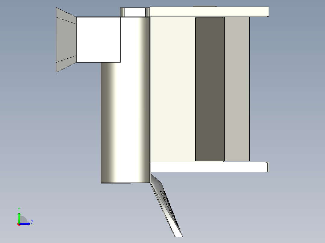 小型玉米脱粒机3D模型左视图
