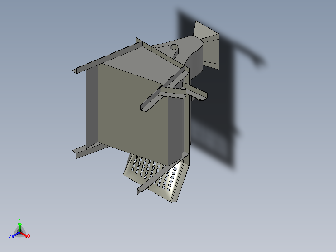 小型玉米脱粒机3D模型正等轴测图