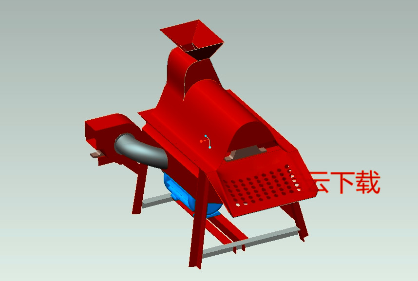 小型玉米脱粒机3D模型