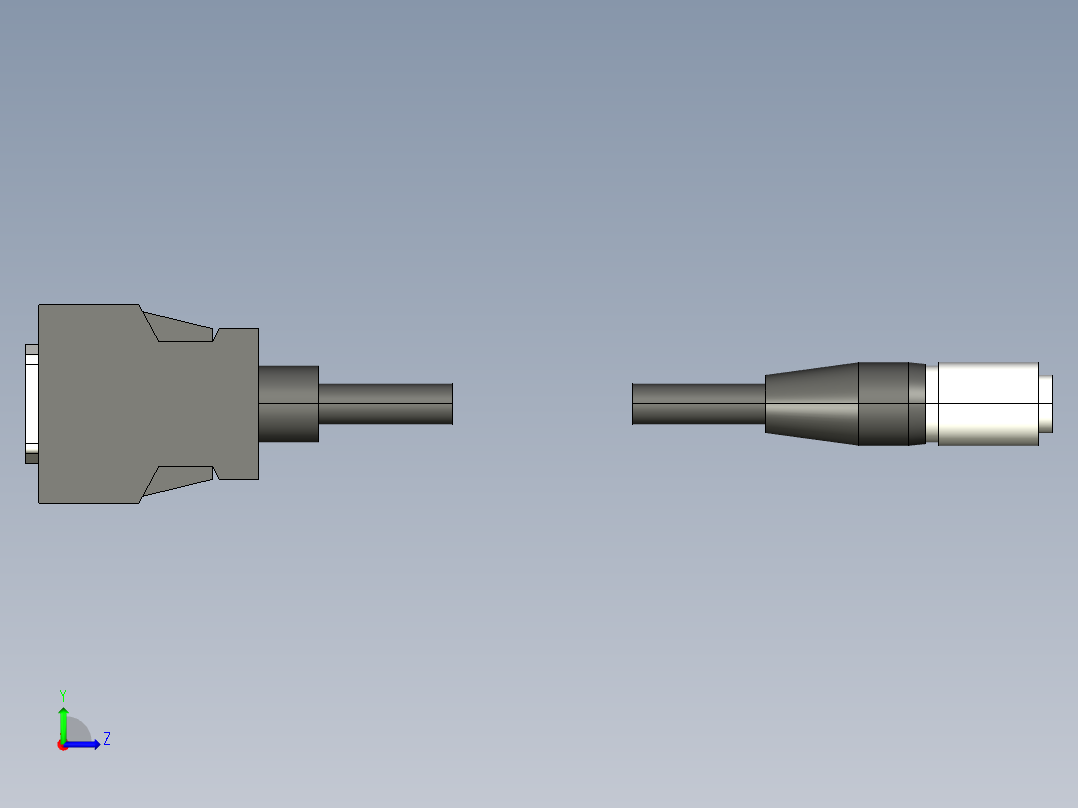 基恩士CA-CN1_3_5_10_17_kc图纸模型左视图