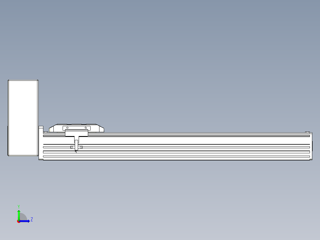同步带全封闭直线模组TPA-HCB-85D-90-L400-RU-Y-P20-N3左视图
