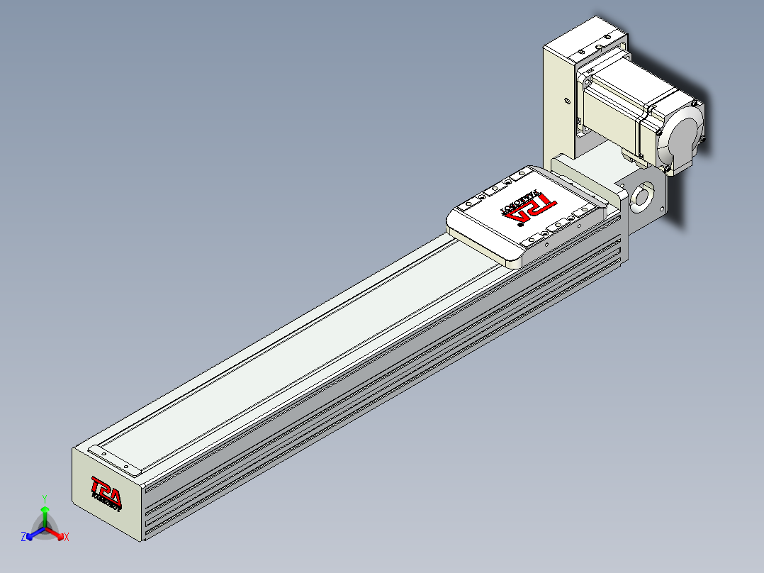 同步带全封闭直线模组TPA-HCB-85D-90-L400-RU-Y-P20-N3正等轴测图