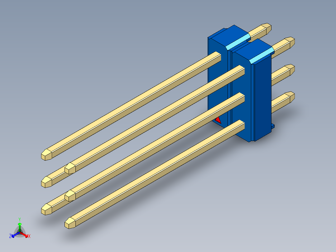 彩色公头100mil（2.54mm）系列-DS1021_blue_3x02p_100mil_Type19_rev1.0