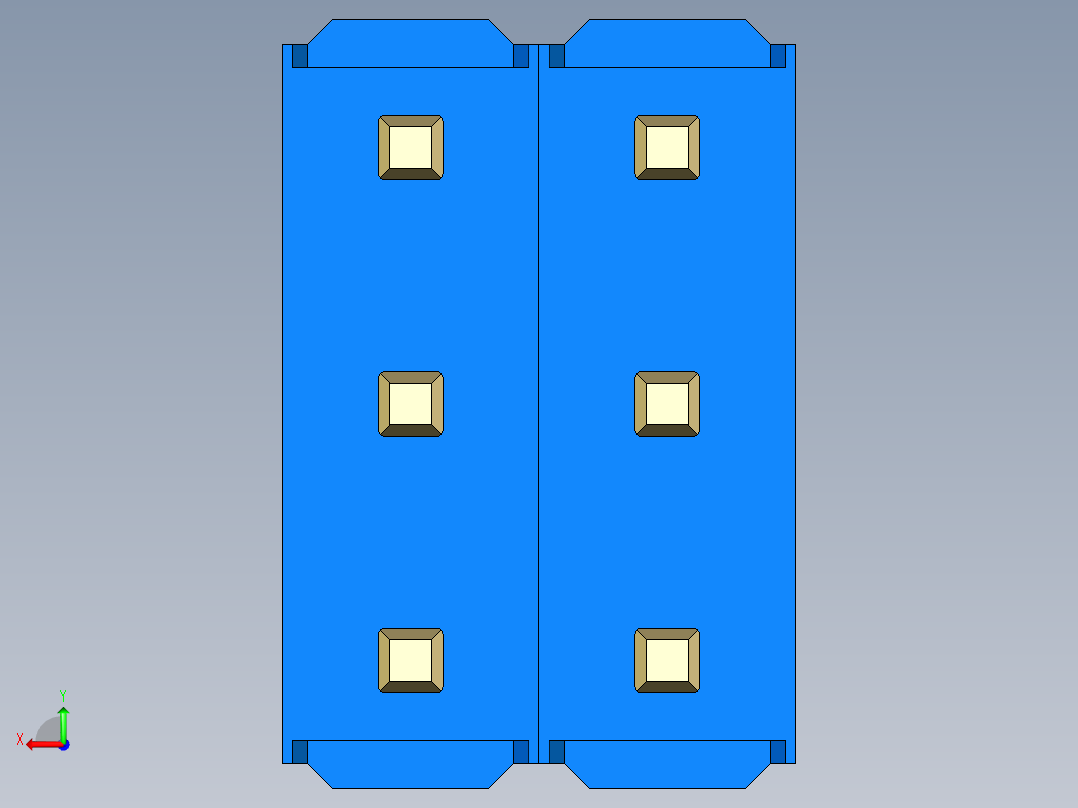 彩色公头100mil（2.54mm）系列-DS1021_blue_3x02p_100mil_Type19_rev1.0后视图