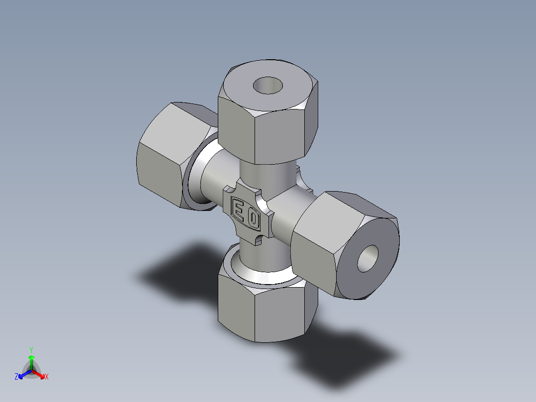卡套式工业通用硬管接头EO_Union_cross_K12S71
