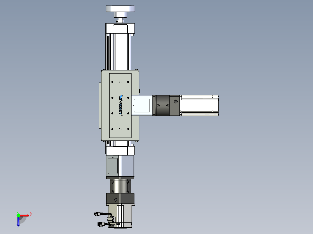 威洛博直线电机模组EB8ZR-L200-S120-LZP75B5K-ZP755K-MS3俯视图