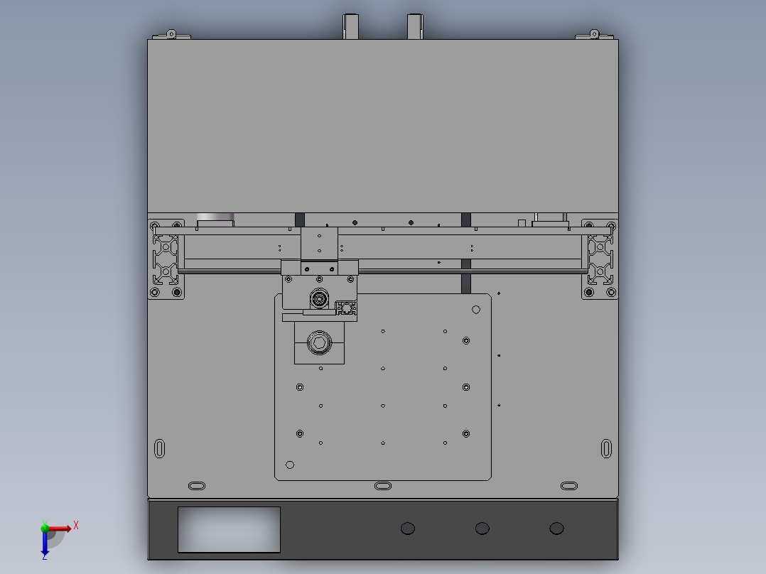 三轴自动锁螺丝机俯视图