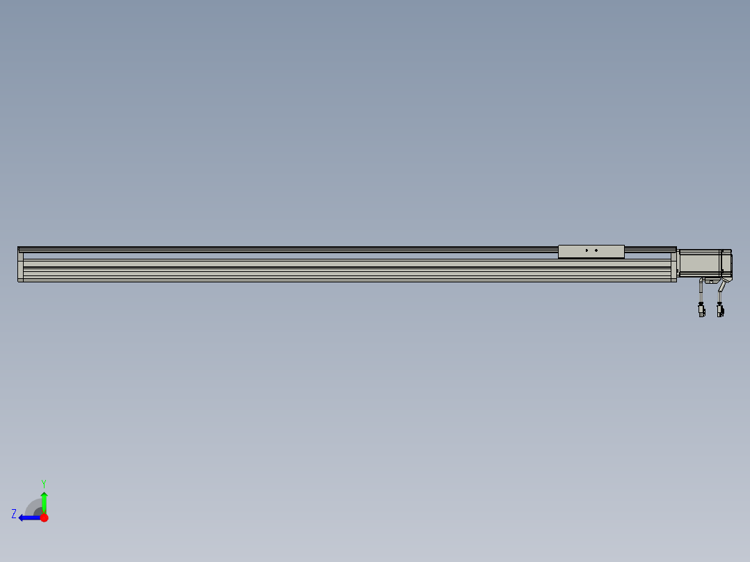 东锦丝杆传动-直线滑台模组DH135-C-L10-S1100-BC-P400W-C3右视图