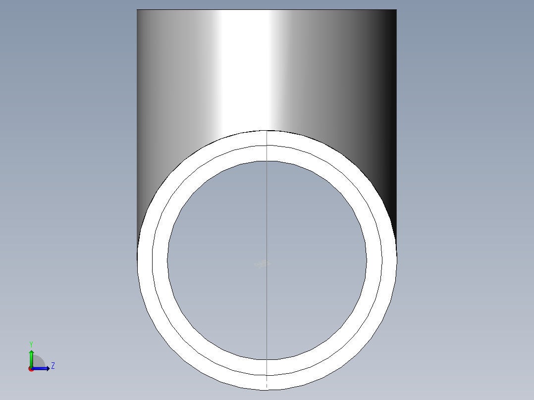 PVC公制管件-90 Tee前视图