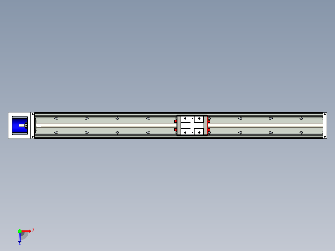 直线模组KKR86C-940A1-F0_W设计图纸俯视图
