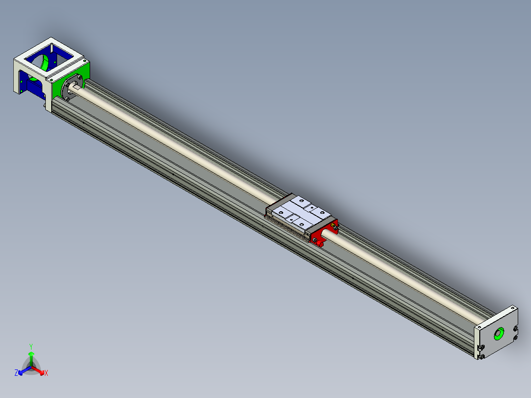 直线模组KKR86C-940A1-F0_W设计图纸正等轴测图