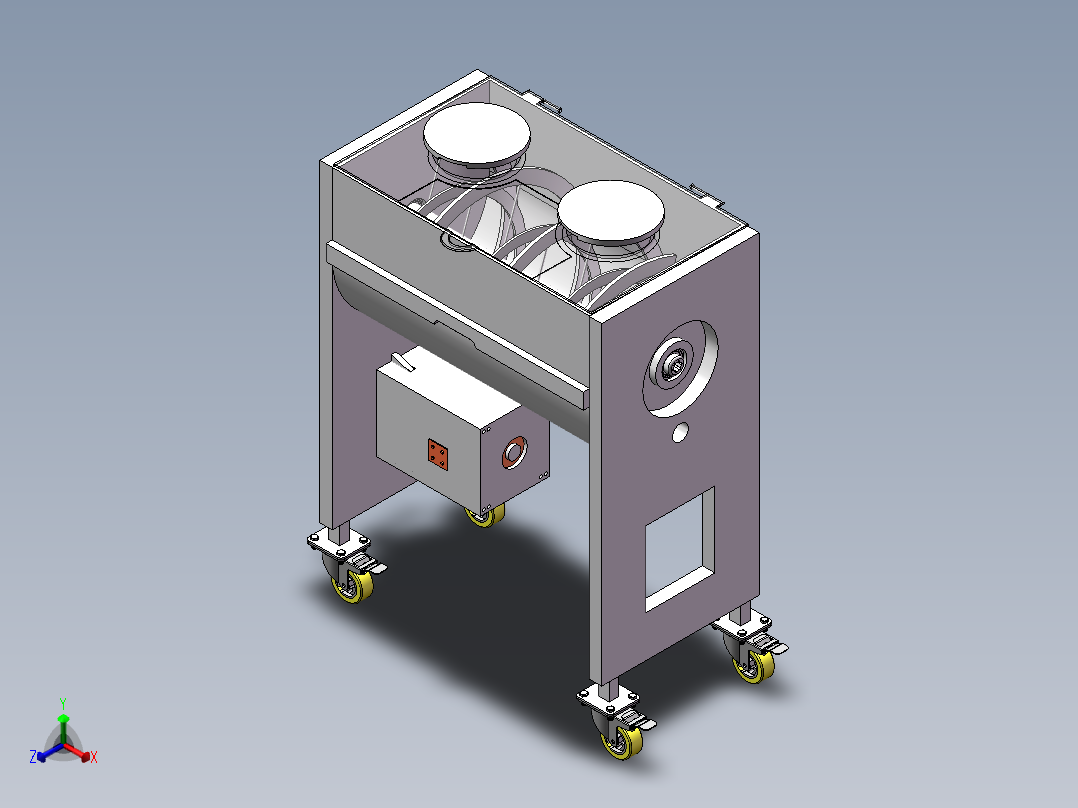 双行星混合机设计含三维二维说明书1127967正等轴测图