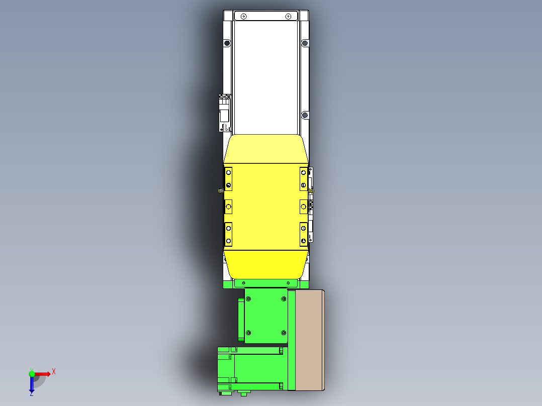 GTA内嵌同步带全封闭GTA12-R-400W俯视图