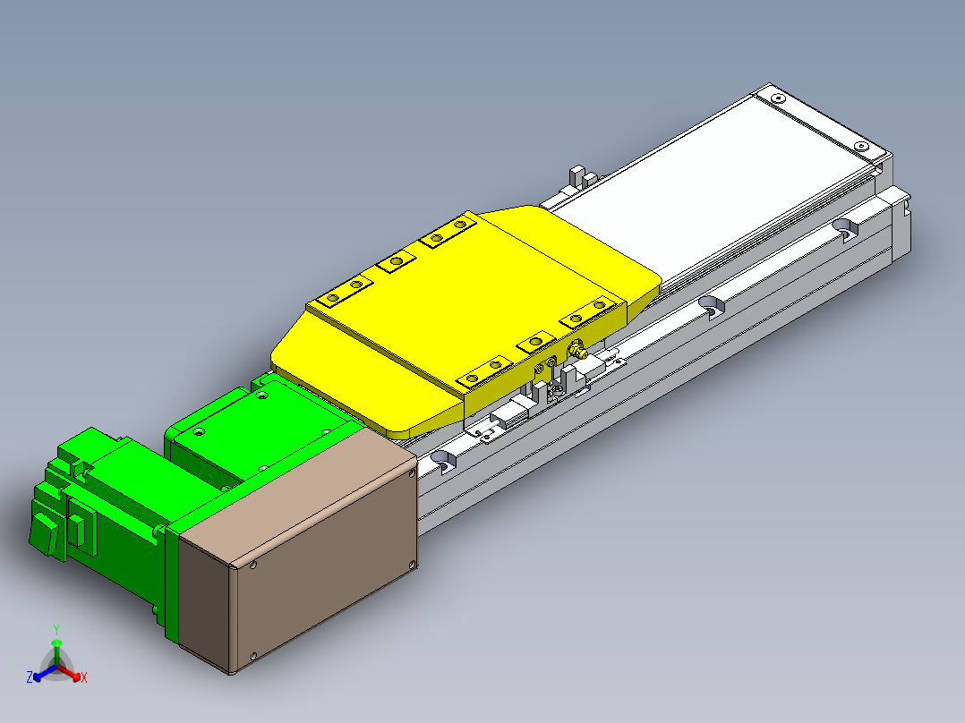 GTA内嵌同步带全封闭GTA12-R-400W正等轴测图