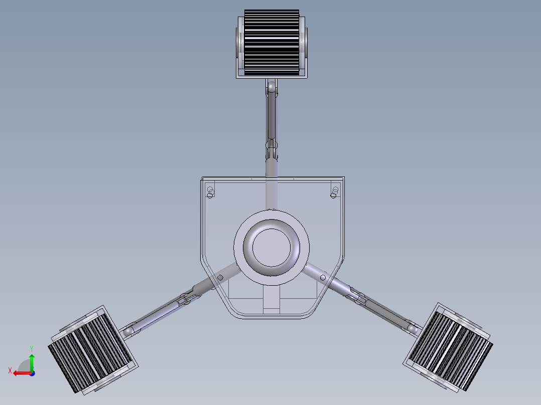 变径管道机器人后视图