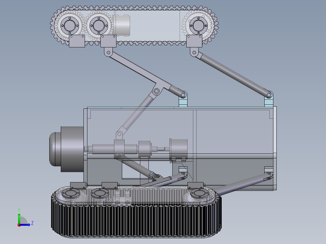 变径管道机器人左视图