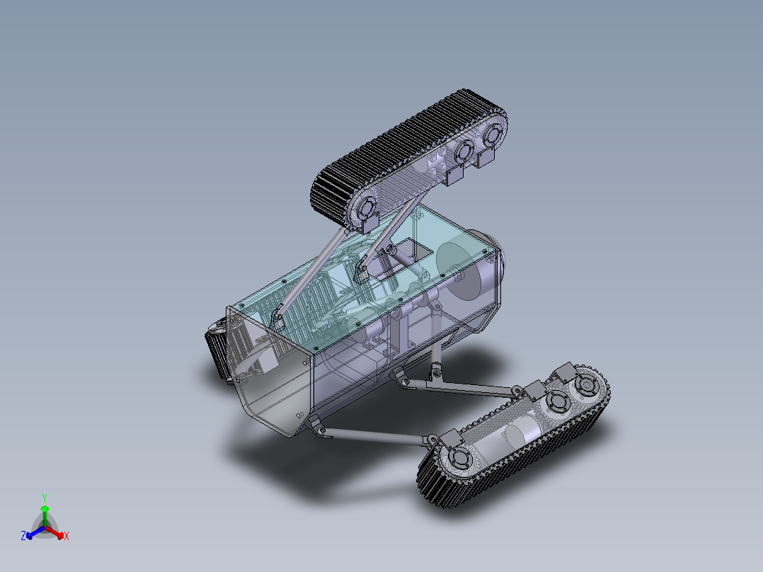变径管道机器人正等轴测图