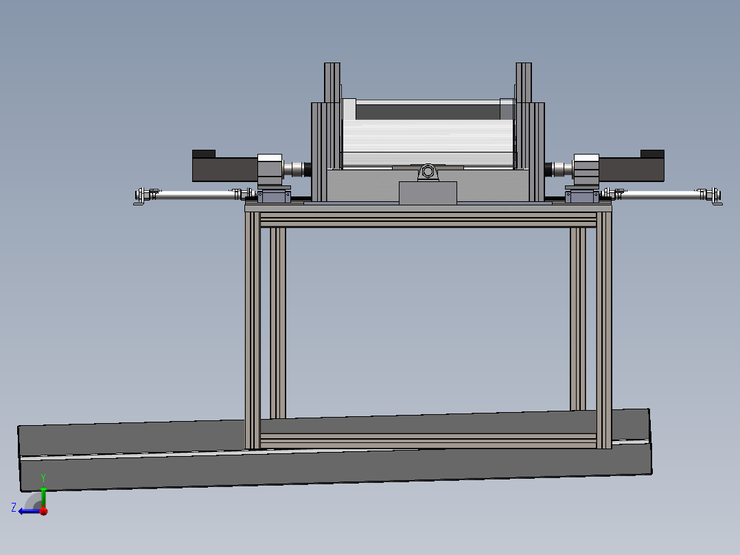 铁杆长轴双头攻丝机M8自动上下料自动攻丝（sw22可编辑+工程图）右视图