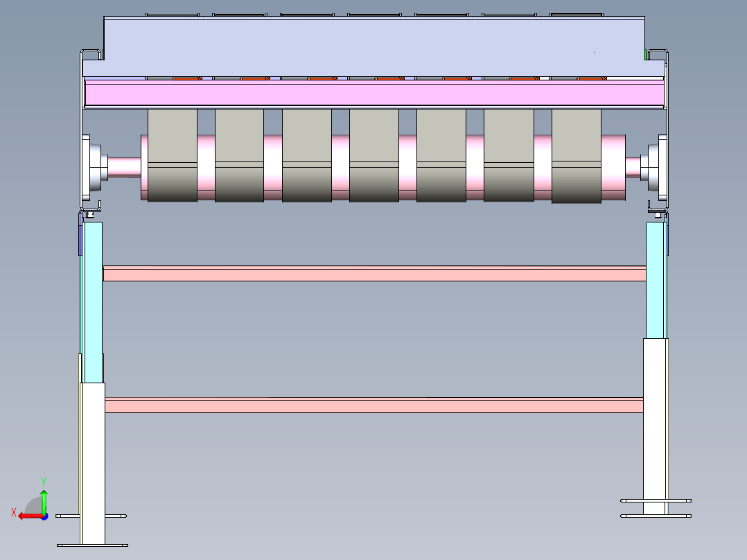 梯形给料系统输送机step后视图
