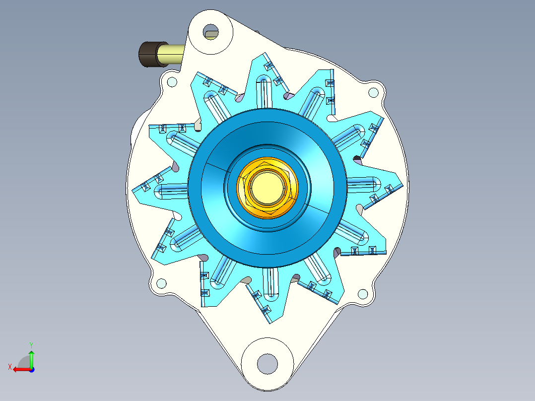24V60A 五十铃4HF1 发电机_13后视图