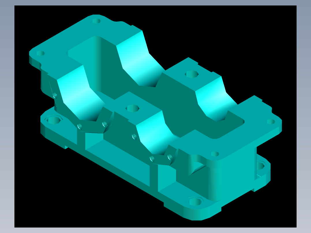 用AUTO CAD制作<span style='color: red'>减速器</span>箱体<span style='color: red'>三维</span>图