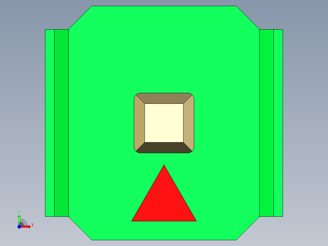 彩色公头100mil（2.54mm）系列-DS1021_green_1x01p_100mil_Type19_rev1.0前视图