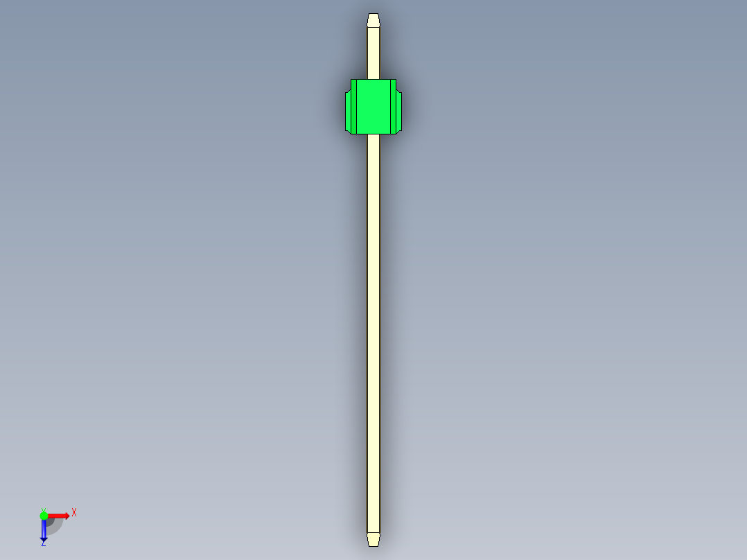 彩色公头100mil（2.54mm）系列-DS1021_green_1x01p_100mil_Type19_rev1.0俯视图