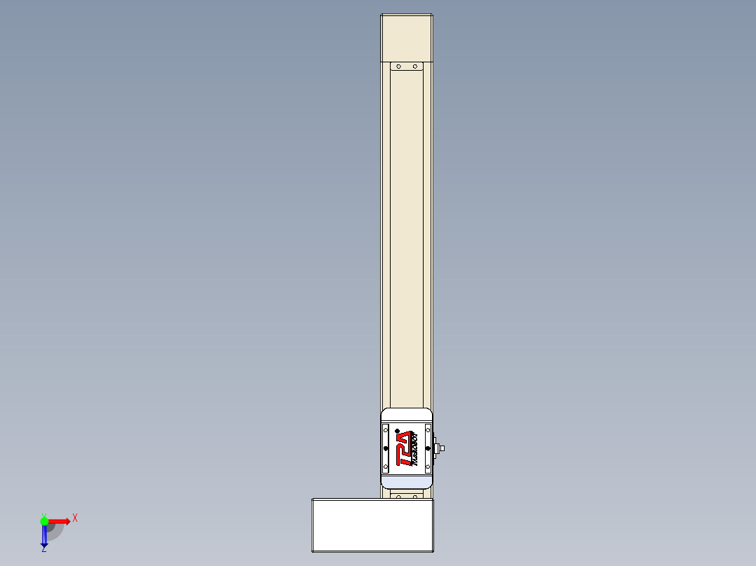 同步带全封闭直线模组TPA-HCB-65S-90-L400-ML-C-P10-N3俯视图