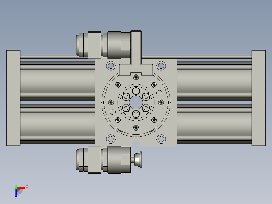旋转气爪PRY80S-180俯视图