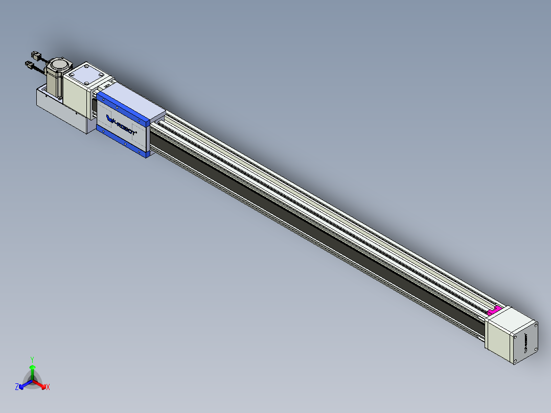威洛博LB.GB同步带传动--欧规系列GB8-L96-S1200-BL-P40正等轴测图