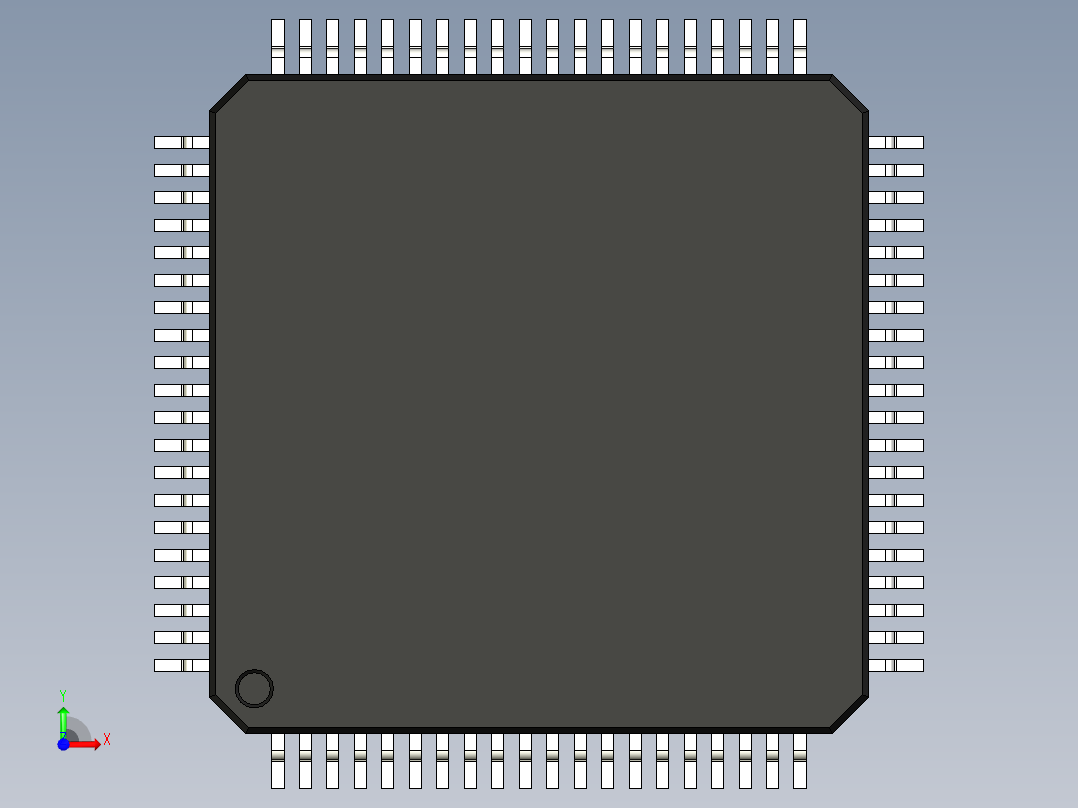 元器件3D封装TQFP80_FPT-80P-M15192前视图