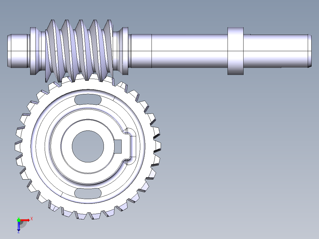 齿轮啮合 (123)俯视图