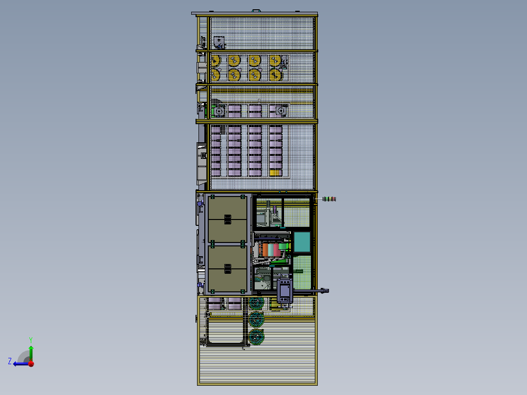 缠绕膜包装设备右视图