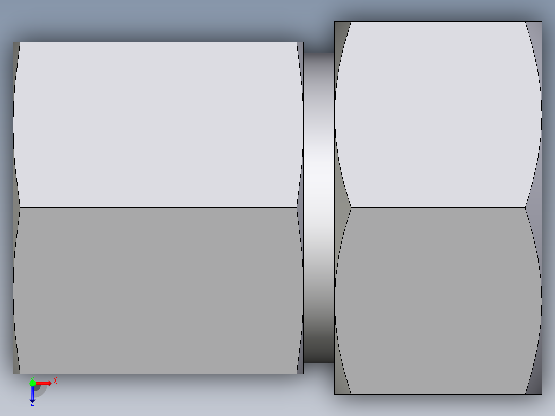 卡套式工业通用硬管接头EO_Swivel_connector_GAI22ZLMCF俯视图