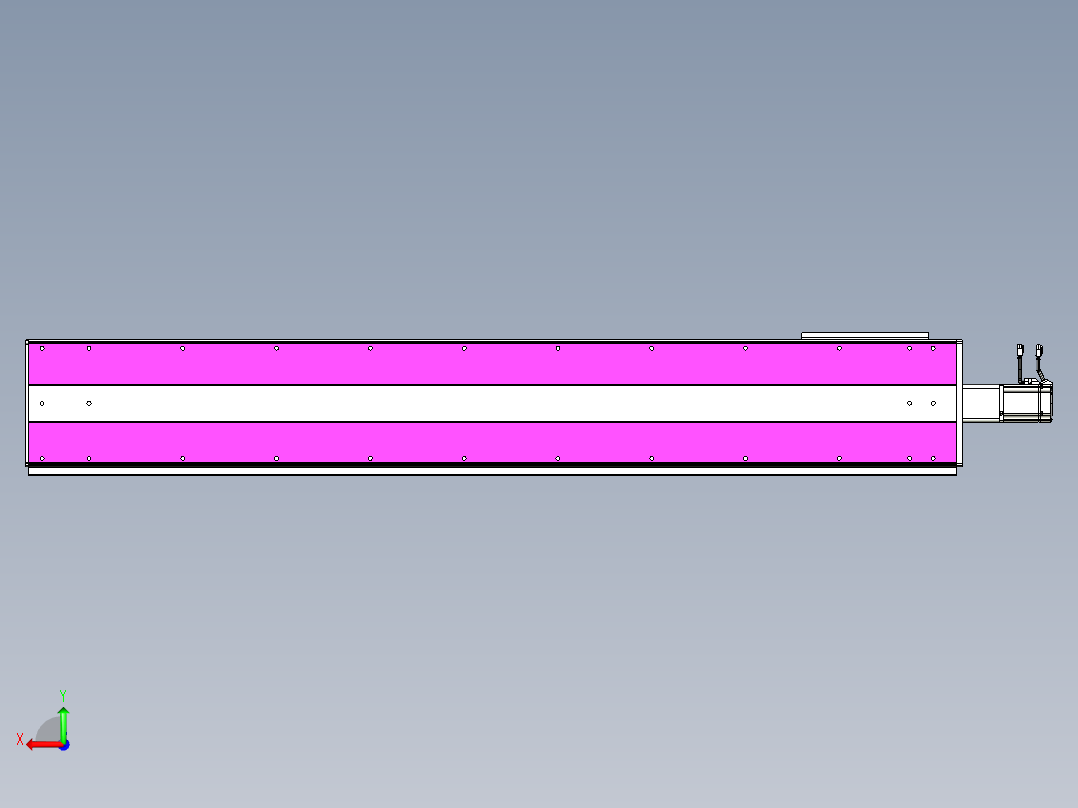 VF丝杆传动-一般环境VF27-Lxx-C-S1600-BC-ZP75-C3后视图