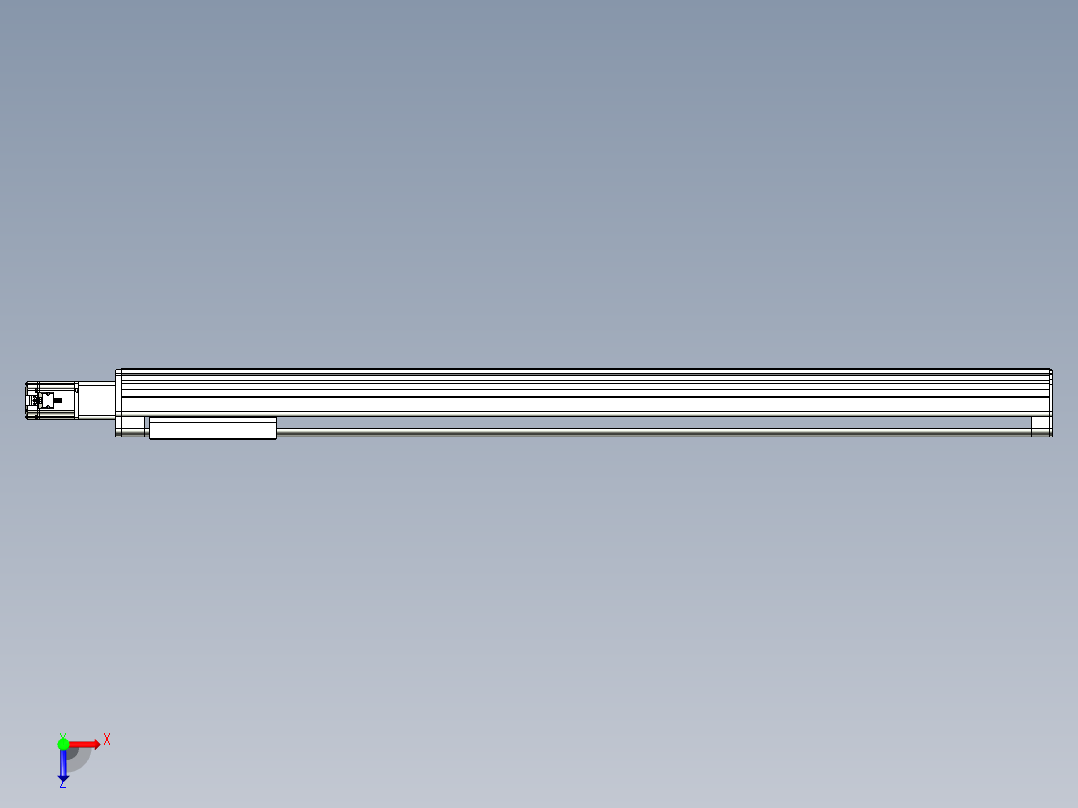 VF丝杆传动-一般环境VF27-Lxx-C-S1600-BC-ZP75-C3俯视图