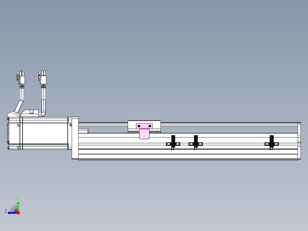 东锦丝杆传动-直线滑台模组DH60-L10-S200-BC-T400-C3右视图