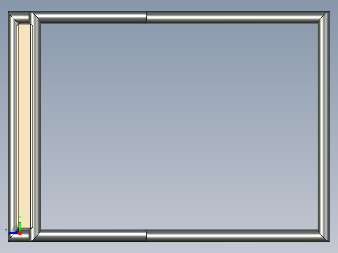 可折叠桌子右视图