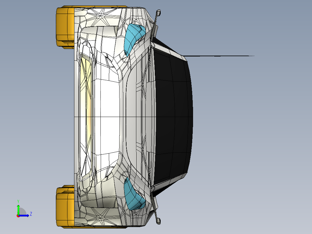 2023.02月-旋转停车场结构模型creo5.0左视图